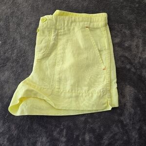 C&C California Yellow Linen Blend Shorts Size XS